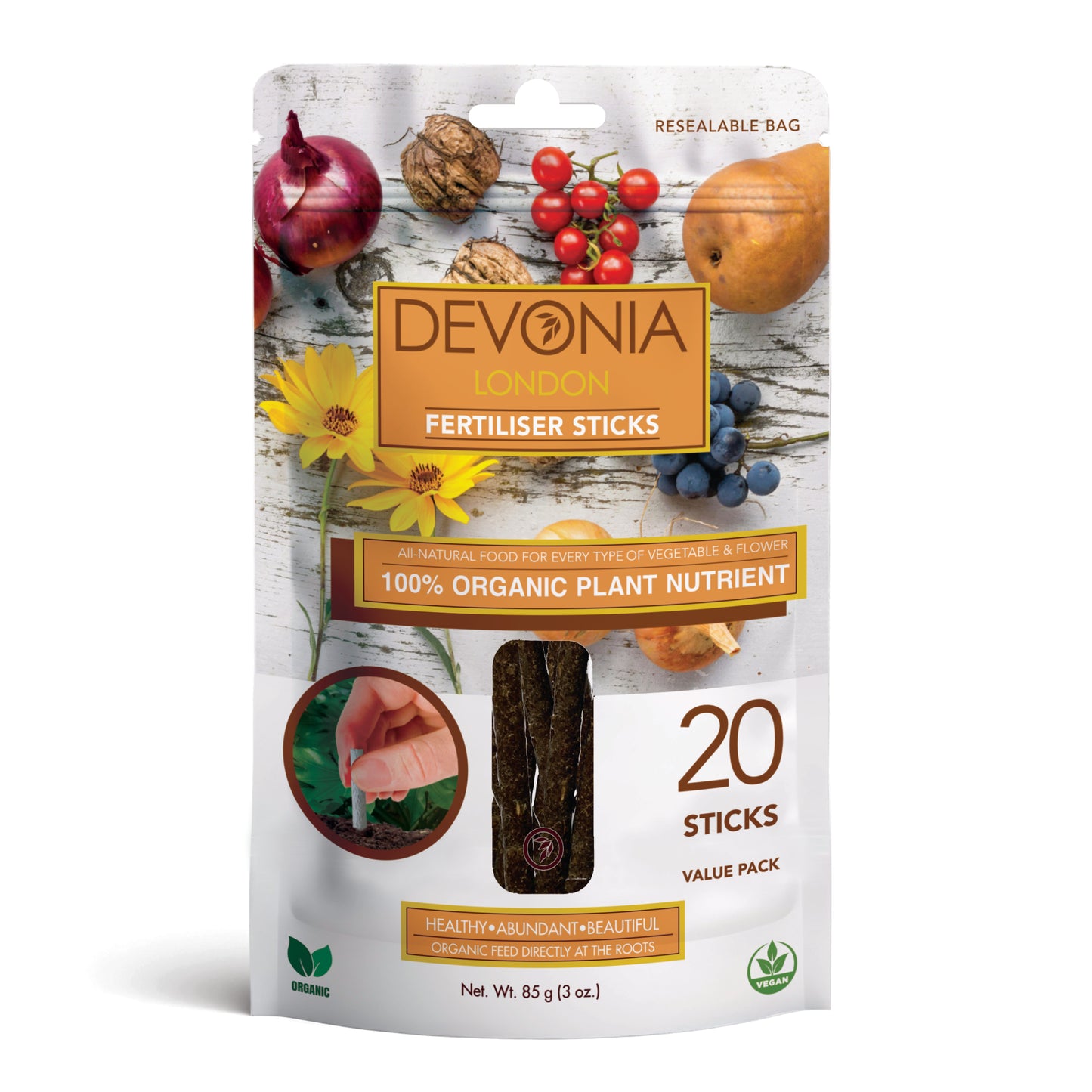 Organic Plant Food Sticks for Vegetables Fruits and Flowering Plants
