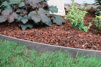 Metal Lawn Edging Silver Galvanised Steel (Pack: 5 x 1m lengths)