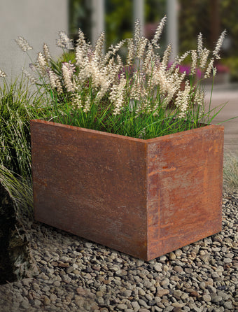 Metal planter plant pot - Rust Corten Steel 40 x60 x40cm Flat-packed