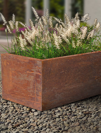 Metal planter plant pot - Rust Corten Steel 40 x80 x40cm Flat-packed