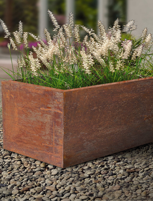 Metal planter plant pot - Rust Corten Steel 40 x80 x40cm Flat-packed