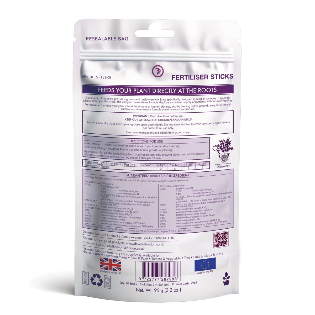 Lavender Food Sticks - Devonia London