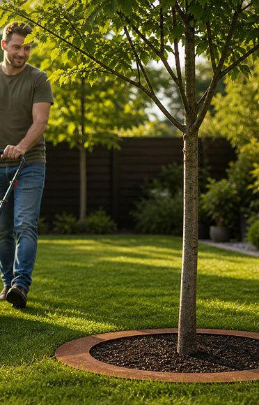 Metal Tree Protection Ring – Rust Steel (non-galvanised) 50 or 70cm - Devonia London