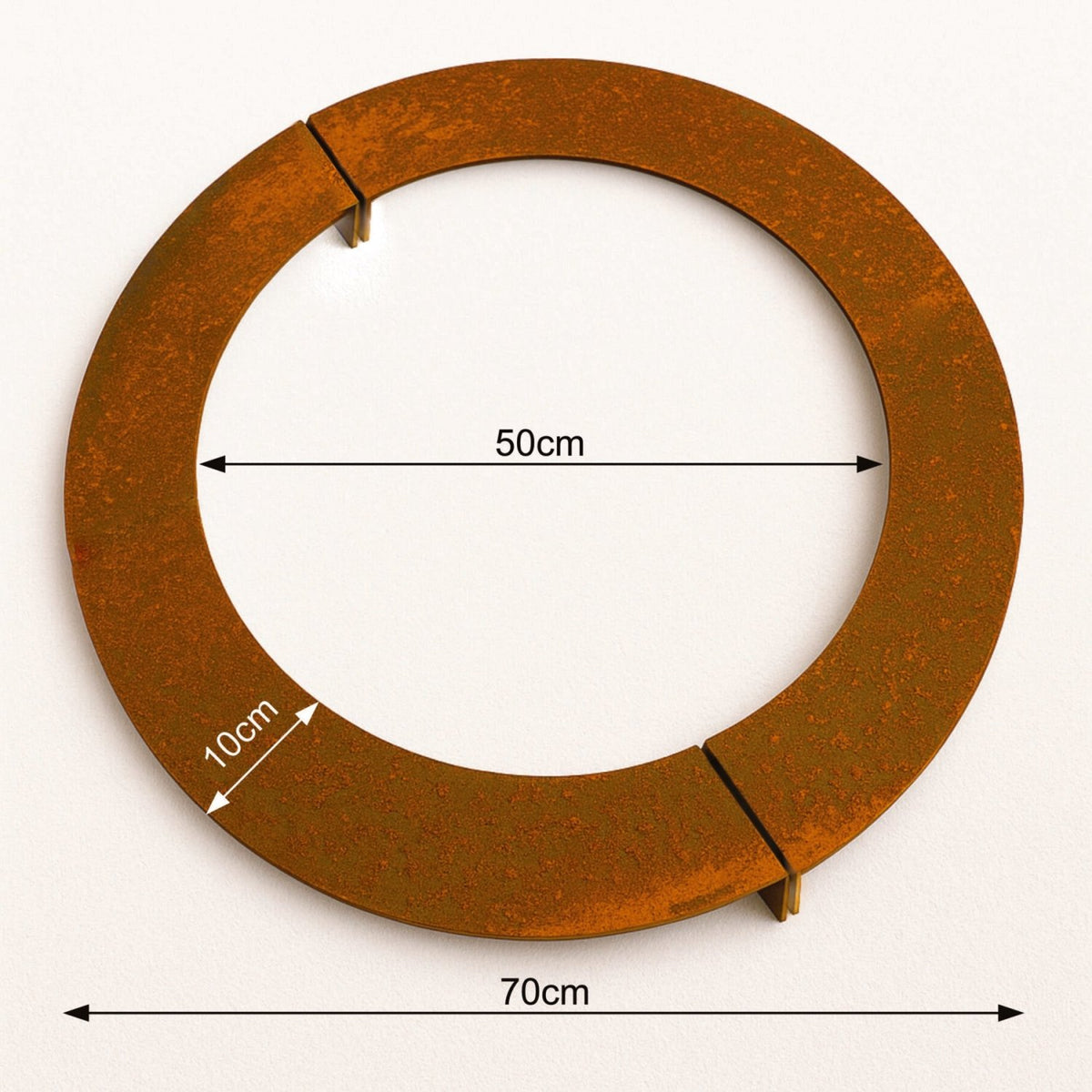 Metal Tree Protection Ring - Rust Steel (non-galvanised) 70cm - Devonia London