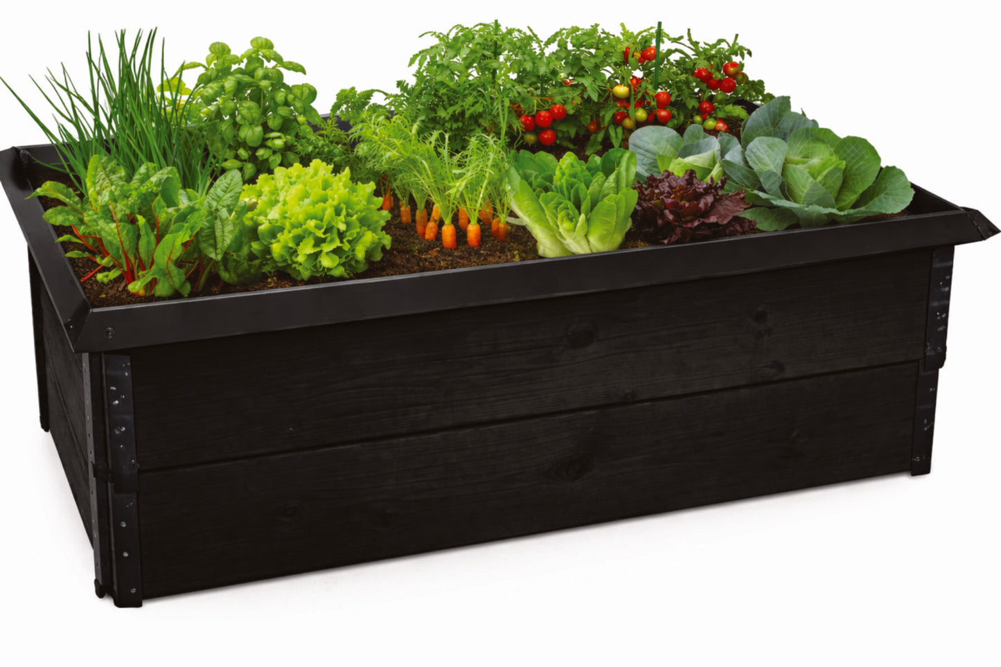 Snail and Slug Barrier Kit Black Metal - for raised vegetable beds or wooden lawn edge