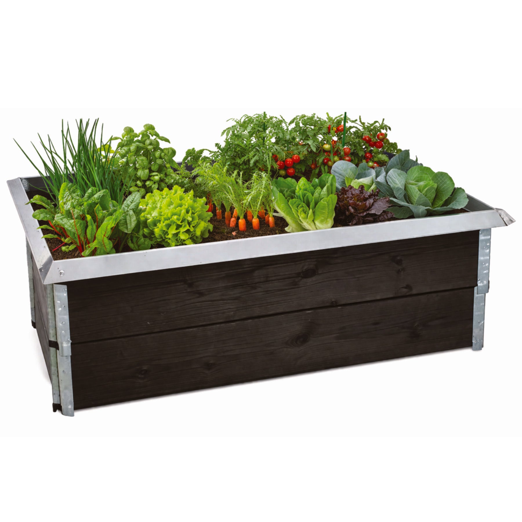 Snail and Slug Barrier Kit Silver Metal- for raised vegetable beds or wooden lawn edge