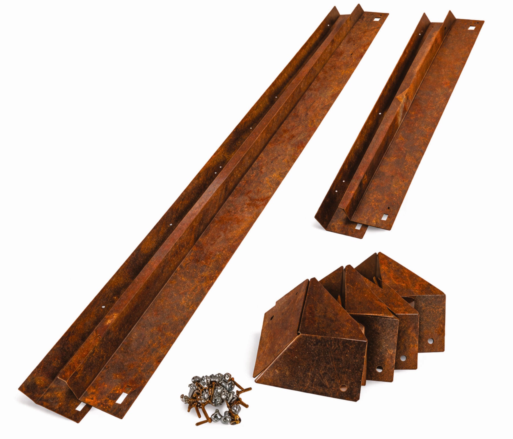 Snail and Slug Barrier Kit Rusty Metal - for raised vegetable beds or wooden lawn edge