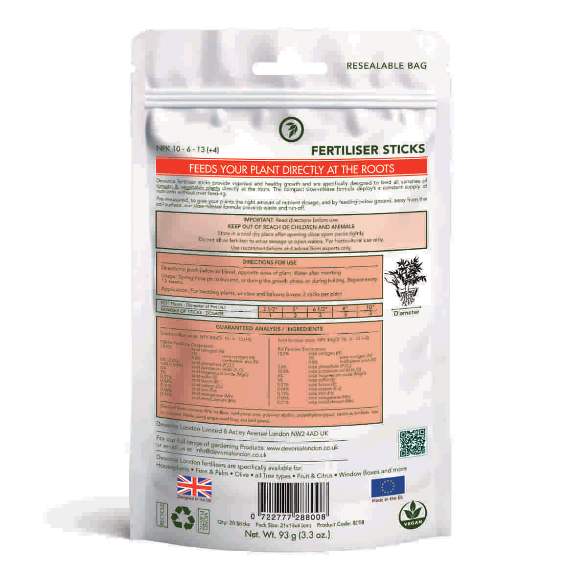 Tomato and Vegetable Plant Food Sticks