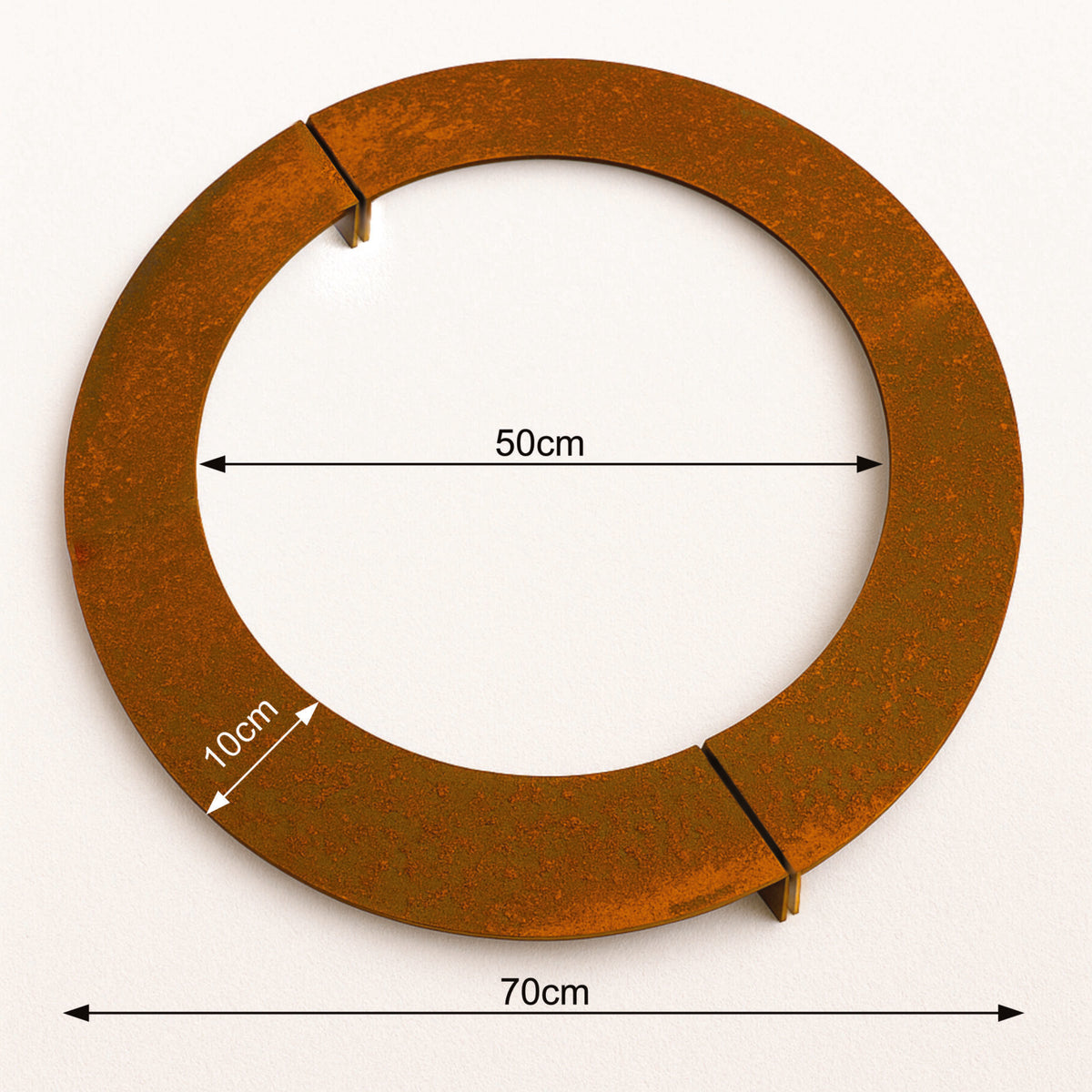 Metal Tree Protection Ring - Rust Steel (non-galvanised) 70cm