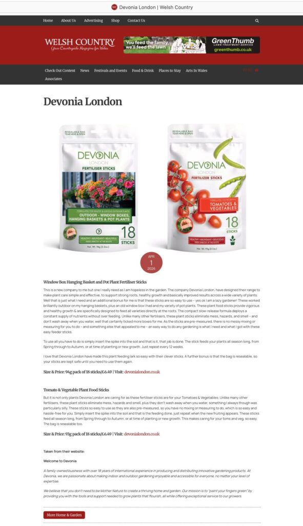 Welsh Country Magazine are as passionate for planting as we are :)