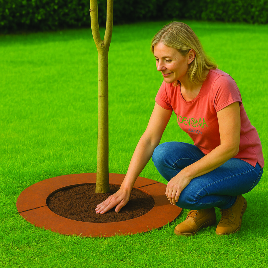 Metal Tree Protection Ring - Rust Steel (non-galvanised)