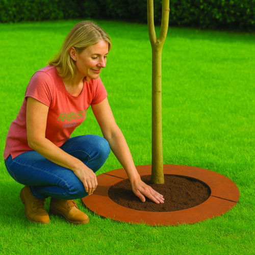 Metal Tree Protection Ring - Rust Steel (non-galvanised) 50cm