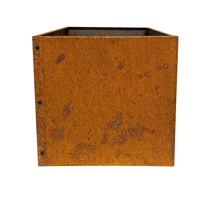 Planter Corten Steel 40x40x40 metal plant pot in a rusty finish