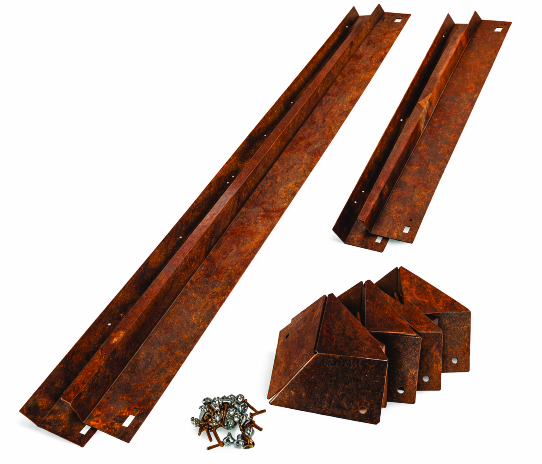 Snail and Slug Barrier Kit Rusty Metal - for raised vegetable beds or wooden lawn edge
